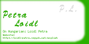 petra loidl business card